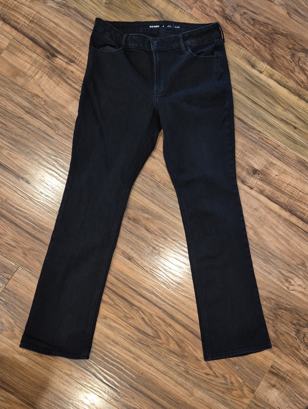 💙 Old Navy Women's Dark Black Straight-Leg Jeans